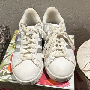 adidas White and Gray Women's Sneakers